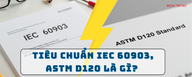 Tiêu chuẩn IEC 60903 và ASTM D120, bảo hộ eco3d, dụng cụ cách điện, quần áo cách điện,