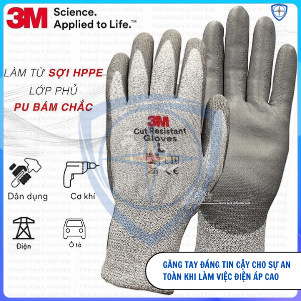 găng tay cách điện 3M, găng tay cách điện, găng tay cách điện hạ thế, găng tay 3m,