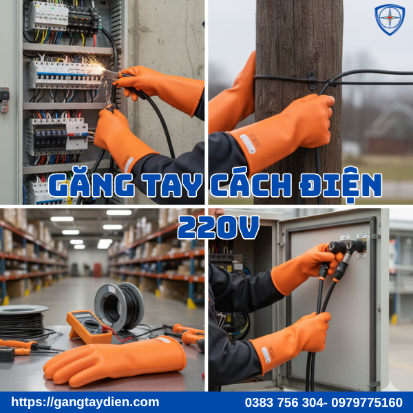 găng tay cách điện 220V, găng tay điện hạ áp, găng tay bảo hộ, găng tay cao su cách điện, BẢO HỘ ĐIỆN ECO3D,