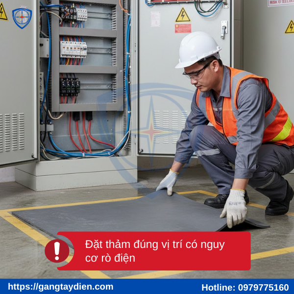 Thảm cách điện, thảm điện 220V, thảm cao su hạ thế, thảm bảo hộ điện, thảm cách điện 1000v, thảm cách điện vicadi, bảo hộ điện eco3d,