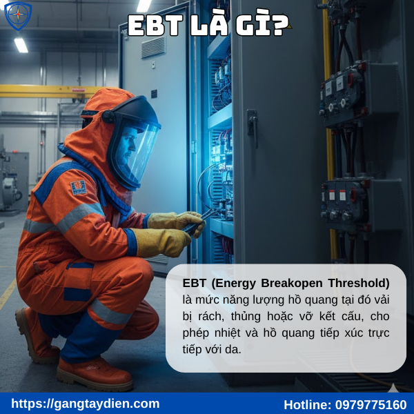 Giá trị ATPV, ATPV và EBT, EBT là gì, chỉ số ATPV, tiêu chuẩn quần áo chống hồ quang, PPE hồ quang, Arc Flash PPE,cách đo ATPV, mức bảo vệ hồ quang điện, tiêu chuẩn ASTM F1959, chênh lệch ATPV và EBT, quần áo chống cháy FR, 