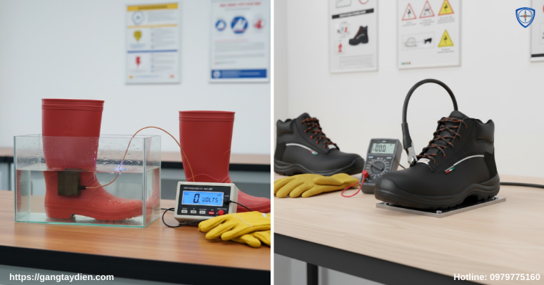 ủng cách điện, giày bảo hộ điện, ủng cách điện cao thế, thiết bị cách điện, bảo hộ điện công trình,