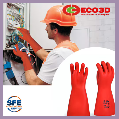 găng tay cách điện, bảo hộ eco3d, dụng cụ cách điện, bảo hộ ngành điện, Găng tay cách điện Penta Regeltex SFE class 2 cách điện 17000V (