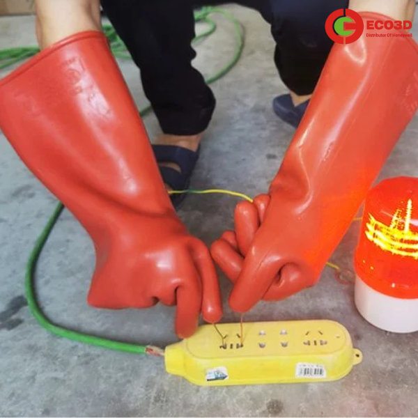 găng tay cách điên, Găng tay cách điện Novax Class 4 36000V, bảo hộ eco3d, bảo hộ ngành điện, dụng cụ cách điện,