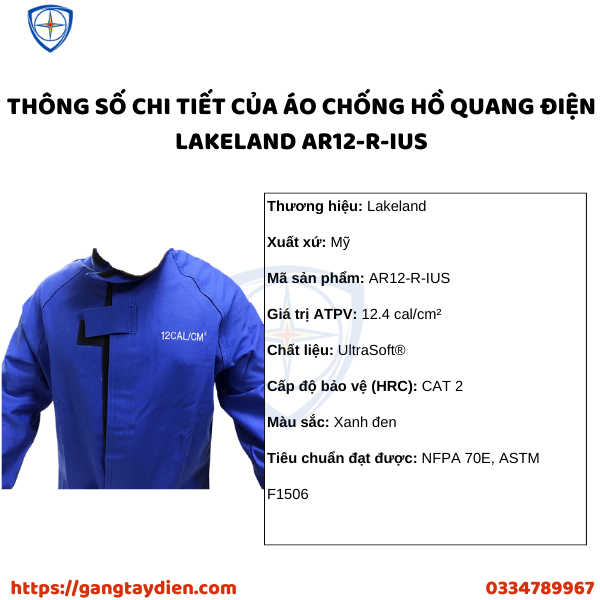 ÁO CHỐNG HỒ QUANG ĐIỆN LAKELAND, bảo hộ eco3d, dụng cụ cách điện,