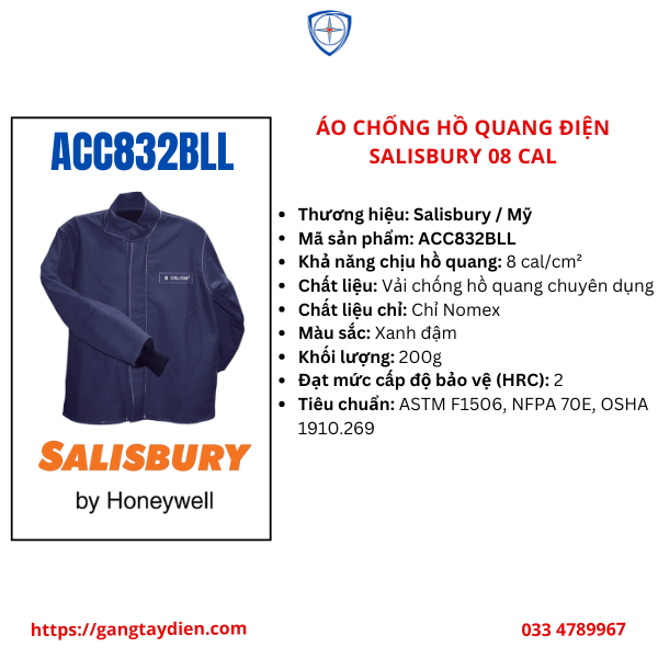 Áo chống hồ quang điện Salisbury, bảo hộ eco3d, quần áo cách điện, salisbry,