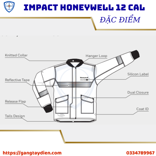 ÁO CHỐNG HỒ QUANG IMPACT HONEYWELL 12 CAL