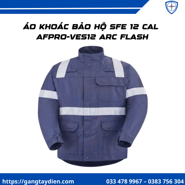 Áo khoác bảo hộ SFE 12 cal, áo chống hồ quang điện, áo bảo hộ hồ quang, áo cách điện 12cal, quần áo hồ quang điện penta regelrex, 12cal, eco3d,