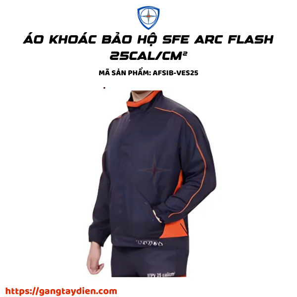 ÁO KHOÁC BẢO HỘ SFE, ÁO KHOÁC BẢO HỘ SFE ARC FLASH 25CAL/CM², bảo hộ eco3d, quần áo cách điện,