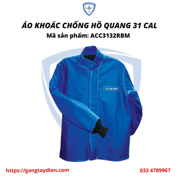 ÁO KHOÁC CHỐNG HỒ QUANG 31 CAL, bảo hộ eco3d, áo cách điện salisbury,