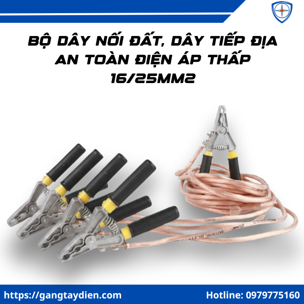 Bộ Dây Nối Đất, Dây Tiếp Địa, bảo hộ điện eco3d, eco3d, dây nối đất 16mm2, dây tiếp địa 25mm2, bộ dây tiếp địa an toàn điện, dây tiếp địa điện áp thấp, dây nối đất chống giật,