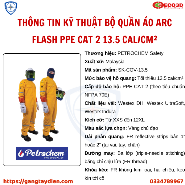 BỘ QUẦN ÁO ARC FLASH, quần áo cách điện, quần áo chống điện cao thế, quần áo hồ quang điện,