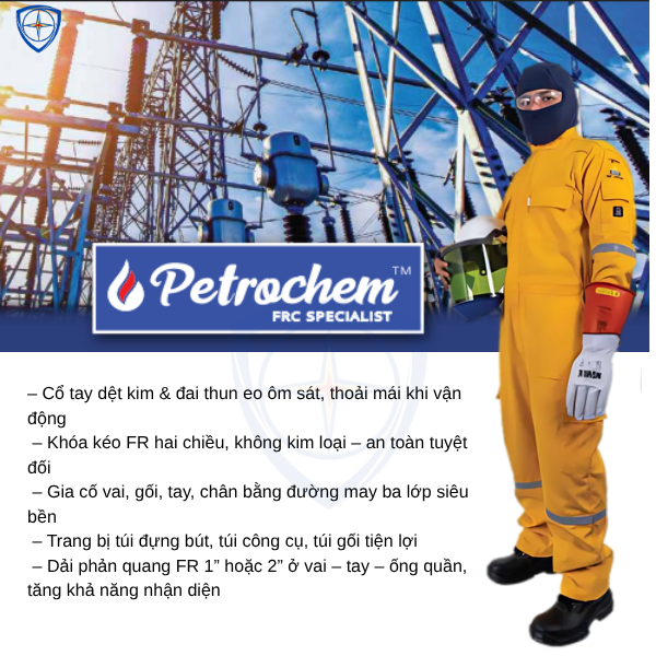 BỘ QUẦN ÁO ARC FLASH, quần áo cách điện, quần áo chống điện cao thế, quần áo hồ quang điện,