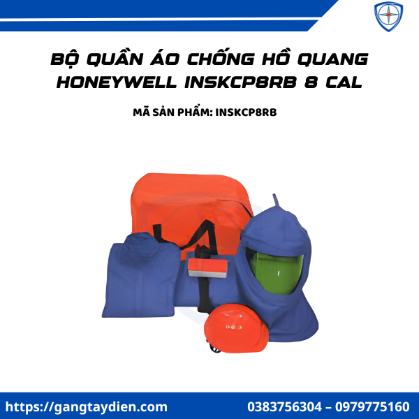 Bộ quần áo chống hồ quang điện Honeywell, Bộ quần áo chống hồ quang Honeywell INSKCP8RB 8 cal, INSKCP8RB, quần áo chống hồ quang điện 8cal, quần áo cách điện, Honeywell, quần áo bảo hộ lao động, quần cách điện, áo cách điện, bảo hộ điện ECO3D,