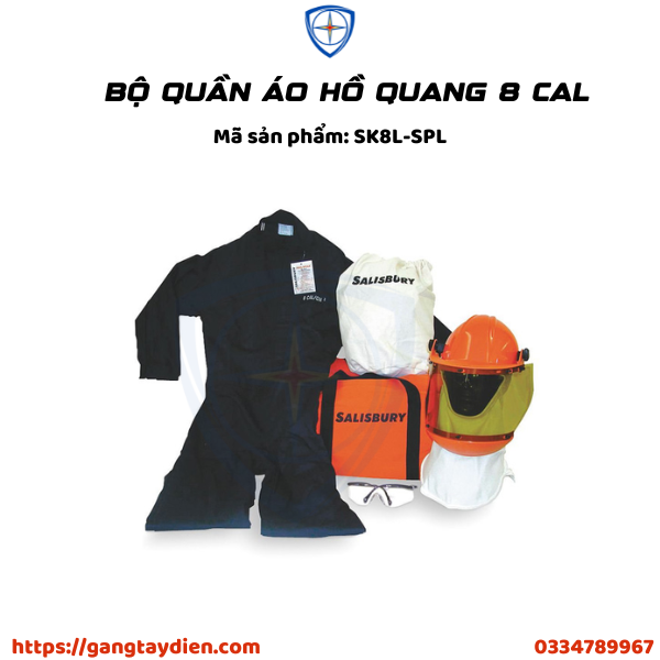 BỘ QUẦN ÁO HỒ QUANG 8 CAL, bảo hộ ECO3D, bộ quần áo hồ quang, quần áo bảo hộ lao động, quần áo cách điện salisbury, bảo hộ điện eco3d,