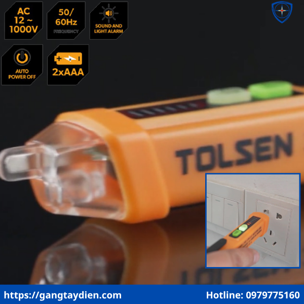 Tolsen 38110, Bút dò điện âm tường AC 1000V Tolsen 38110, bút dò điện âm tường AC, Bút dò điện âm tường AC 1000V Tolsen TOLSEN, bảo hộ điện eco3d, eco3d,