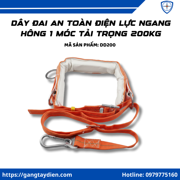Dây Đai An Toàn Điện Lực Ngang Hông, dây đai an toàn điện lực 1 móc, dây đai bảo hộ điện lực 200kg, dây an toàn làm việc trên cao, dây đai an toàn công nhân điện, dây an toàn leo trụ điện, dây đai an toàn giá tốt, bảo hộ điện eco3d, eco3d, 