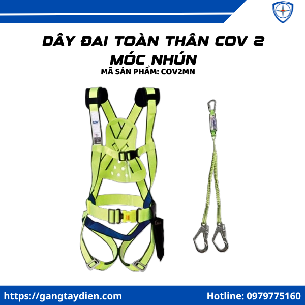 Dây Đai Toàn Thân COV 2 Móc Nhún, dây đai an toàn COV, dây đai bán thân 2 móc, dây đai an toàn Hàn Quốc, dây đai an toàn cho điện lực, dây đai an toàn thợ điện, dây đai an toàn có móc lớn, dây an toàn nửa thân giá tốt, dây đai an toàn đạt chuẩn, dây đai bảo hộ lao động, dây an toàn chống rơi, bảo hộ điện eco3d, eco3d,