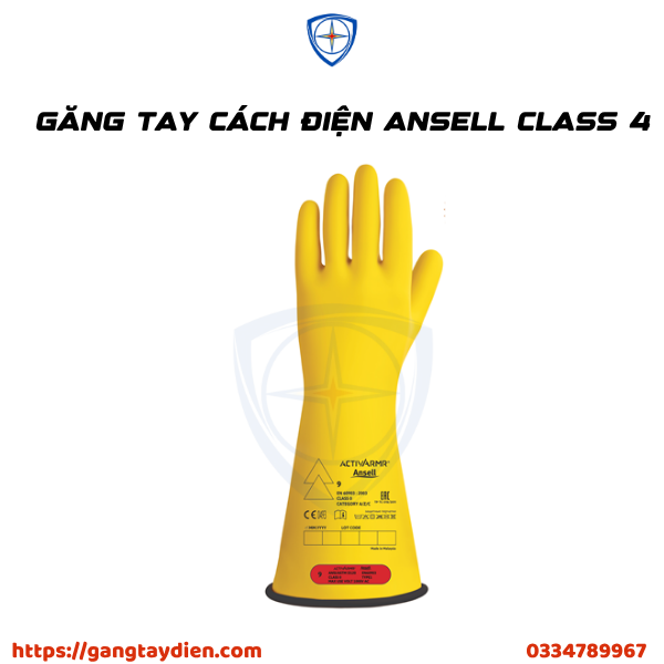 GĂNG TAY CÁCH ĐIỆN ANSELL, găng tay cách điện cao áp, găng tay bảo hộ,