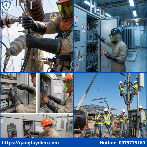 Găng tay cách điện LINEMAN 26500V, bao tay cách điện Lineman 26500V, Lineman class 3, găng tay cách điện cao thế 26500V, găng tay cao su cách điện 26500V,