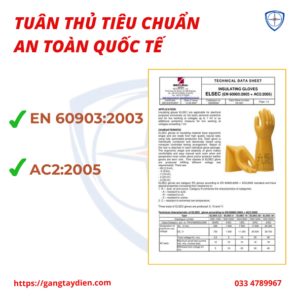 Găng tay cách điện TYRON, bảo hộ eco3d, găng tay cách điện, găng tay tyron,