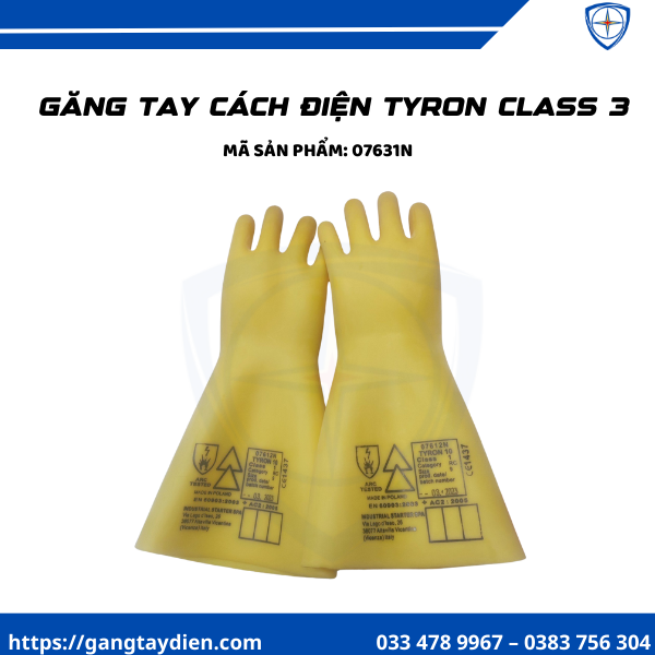 Găng tay cách điện TYRON, Găng tay TYRON, Găng tay cách điện Class 3, găng tay cách điện 26500v, găng tay cách điện cao thế, bao tay cách điện cao thế, bao tay điện 26500v,