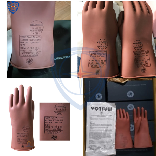 GĂNG TAY CÁCH ĐIỆN YOTSUGI, bảo hộ eco3d, dụng cụ cách điện,