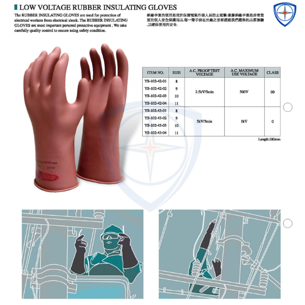 GĂNG TAY CÁCH ĐIỆN YOTSUGI, bảo hộ eco3d, dụng cụ cách điện,