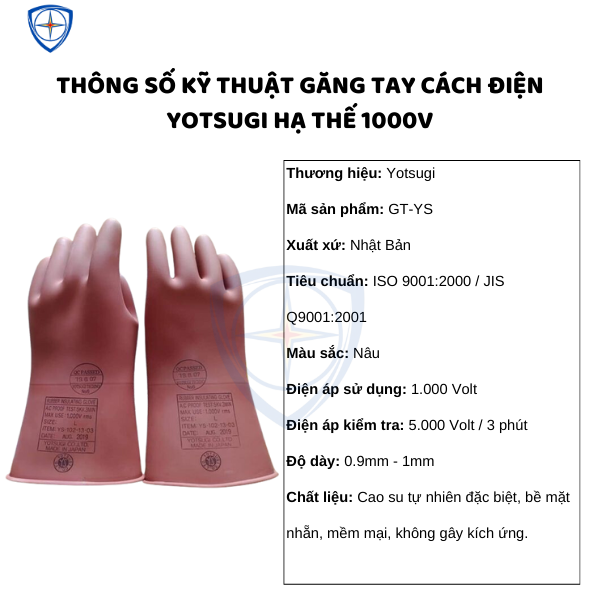 GĂNG TAY CÁCH ĐIỆN YOTSUGI, bảo hộ eco3d, dụng cụ cách điện,