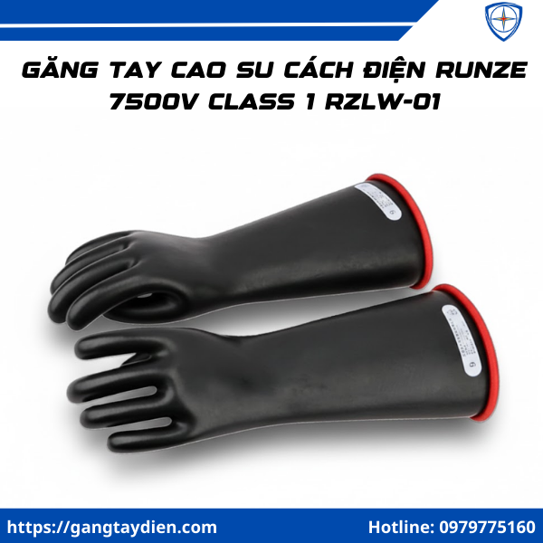 Găng tay cao su cách điện RunZe 7500V, găng tay cách điện trung áp, găng tay cách điện 7500v giá rẻ, mua găng tay cách điện tại TPHCM, găng tay cách điện có chứng nhận,