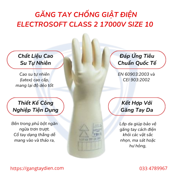 GĂNG TAY CHỐNG GIẬT ĐIỆN ELECTROSOFT, bảo hộ eco3d, găng tay cách điện,ELECTROSOFT,