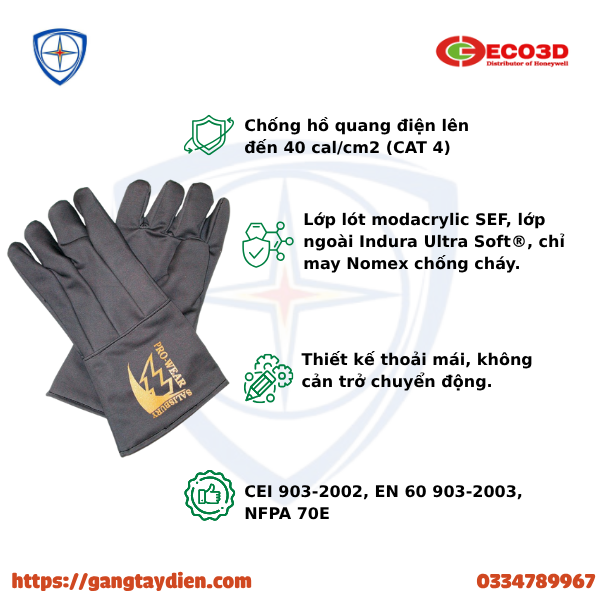 Găng tay chống hồ quang Salisbury, găng tay cách điện salisbury, găng tay bảo hộ lao động, găng tay cách điện hạ áp,