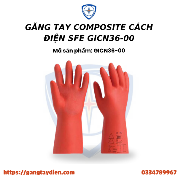 GĂNG TAY COMPOSITE CÁCH ĐIỆN SFE, găng tay cách điện sfe, găng tay sfe, găng tay cách điện hạ áp,