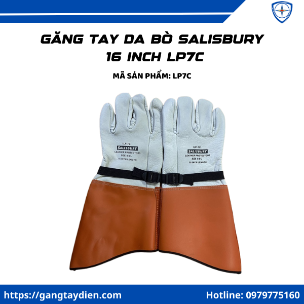 Găng tay da bò Salisbury, găng tay da bảo vệ lớp ngoài, găng tay da cách điện, găng tay da bò, găng tay salisbury, găng tay cách điện LP7C,