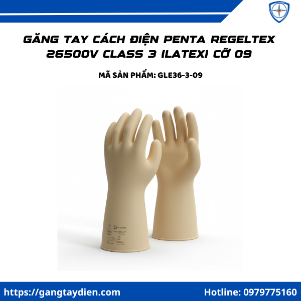 Găng tay cách điện Penta Regeltex 26500V, Găng tay cách điện 26500V, găng tay cách điện SFE 26500V, găng tay cách điện 26.5kv, găng tay cách điện class 3,