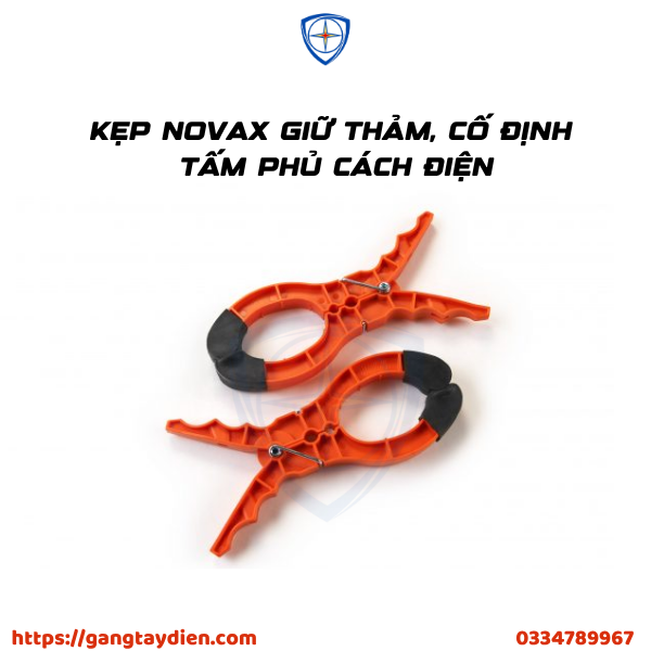 KẸP NOVAX, KẸP NOVAX GIỮ THẢM, CỐ ĐỊNH TẤM PHỦ CÁCH ĐIỆN, BẢO HỘ ECO3D, DỤNG CỤ CÁCH ĐIỆN,