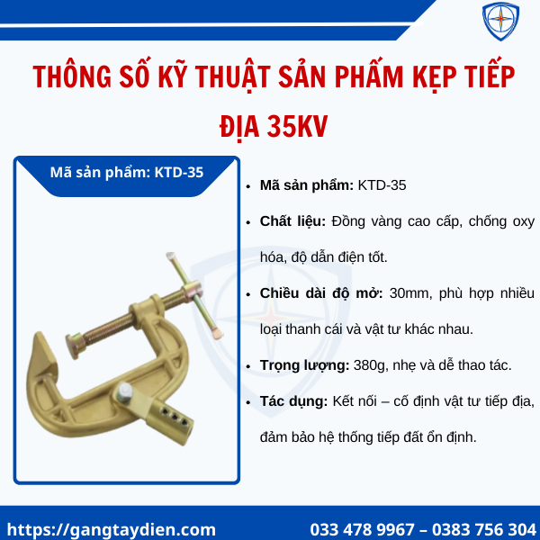 Kẹp tiếp địa 35kV, kẹp cách điện giá rẻ, kẹp bảo hộ lao động, dụng cụ bảo hộ lao động, bảo hộ điện eco3d, quần áo bảo hộ lao động, thảm cách điện,