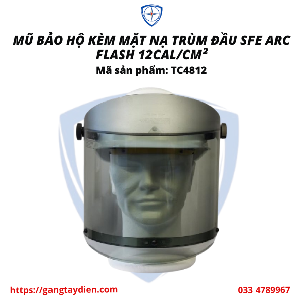 MŨ BẢO HỘ KÈM MẶT NẠ TRÙM ĐẦU SFE, bảo hộ eco3d, quần áo cách điện,
