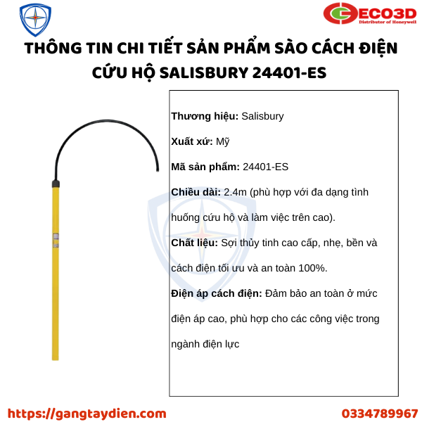 SÀO CÁCH ĐIỆN CỨU HỘ SALISBURY, BẢO HỘ ECO3D, BÚT THỬ ĐIỆN CAO ÁP