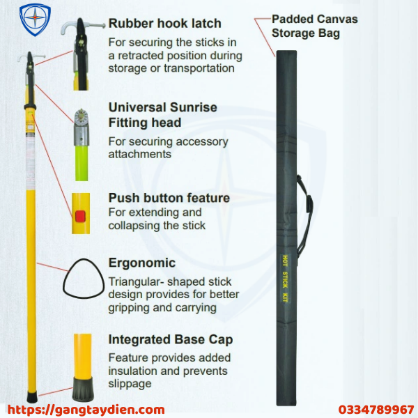 SÀO THAO TÁC SEW, BẢO HỘ ECO3D, sào cáCH ĐIỆN CAO ÁP
