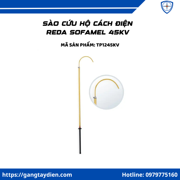 Sào cứu hộ cách điện REDA Sofamel 45KV, sào cách điện sofamel, sào cách điện cho dòng điện 45kv, sào cách điện cao thế 45kv, sào cách điện Sofamel 45KV,
