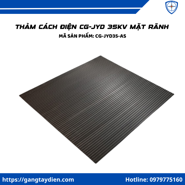 Thảm cách điện CG-JYD 35KV mặt rãnh, thảm cách điện 35kv, thảm cách điện mặt rãnh 35kv, thảm cách điện cao áp 35k, 
