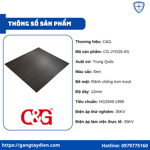 Thảm cách điện CG-JYD 35KV mặt rãnh, thảm cách điện 35kv, thảm cách điện mặt rãnh 35kv, thảm cách điện cao áp 35k, 