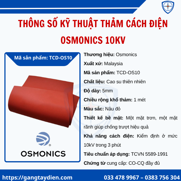 thảm cách điện OSMONICS, THẢM CÁCH ĐIỆN, thảm cách điện OSMONICS, OSMONICS 10KV, THẢM CÁCH ĐIỆN OSMONICS 10KV, OSMONICS, thảm cách điện 10kv,