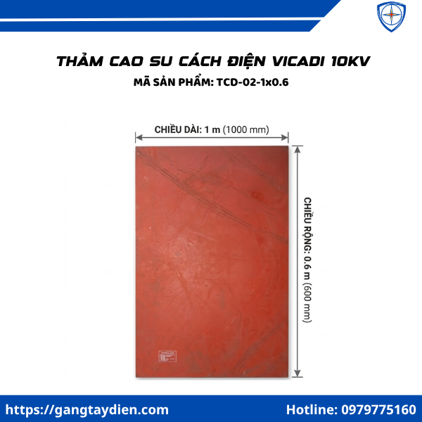 Thảm cao su cách điện VICADI 10KV, thảm cách điện trung áp 10kv, thảm cách điện 10kv, thảm cách điện vicadi 10kv,