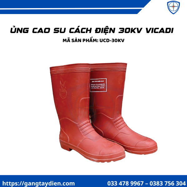 ủng cách điện 30kv Vicadi, ủng cao su cách điện, ủng cao su, ủng cách điện hạ áp,