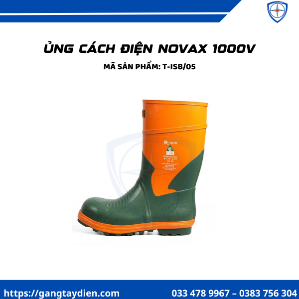 ủng cách điện, ủng cách điện Novax, ủng cách điện 1000v, bảo hộ điện,