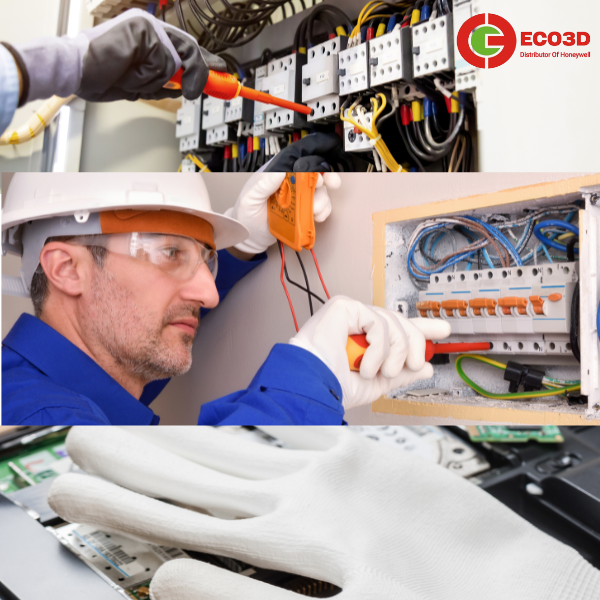 găng tay cách điện, Găng tay cách điện Honeywell class 0 1000V nhập, bảo hộ eco3d, bảo hộ ngành điện,